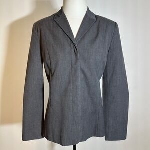 The Limited Stretch Gray Button Up Blazer Suit Jacket Career Womens Size Small S